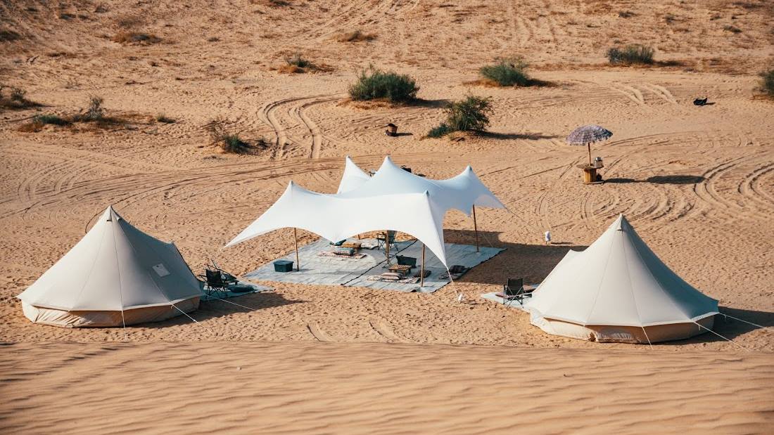 Glamping in the desert. Photo by Daniel Bar